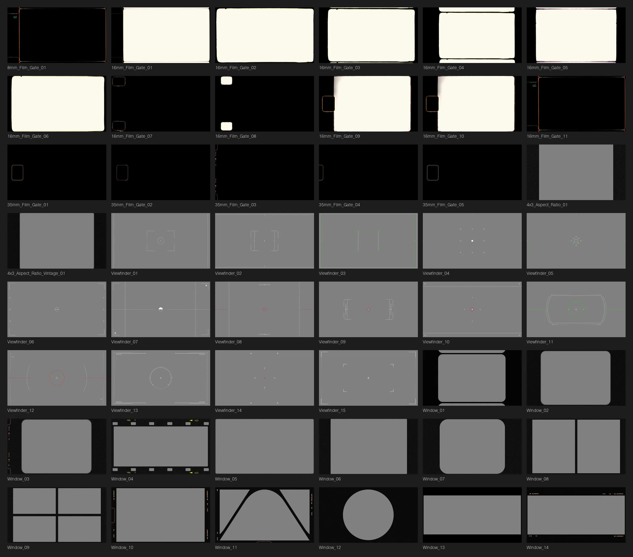 Nineties™ Film Borders kontaktark