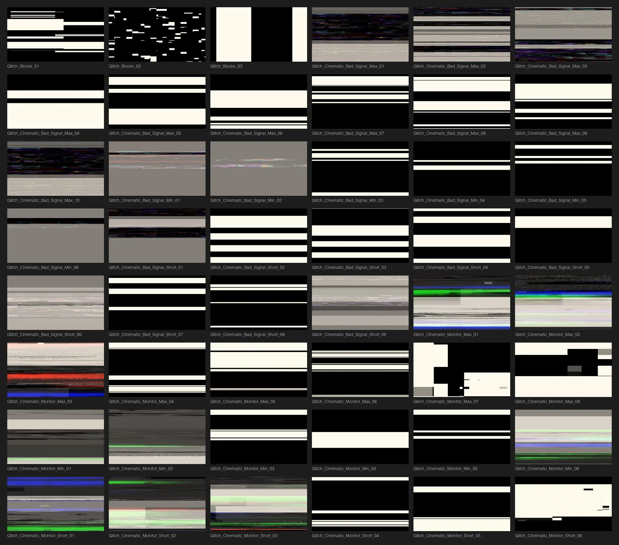 Nineties™ Signal Kit 1 Nineties™ Glitch kontaktark