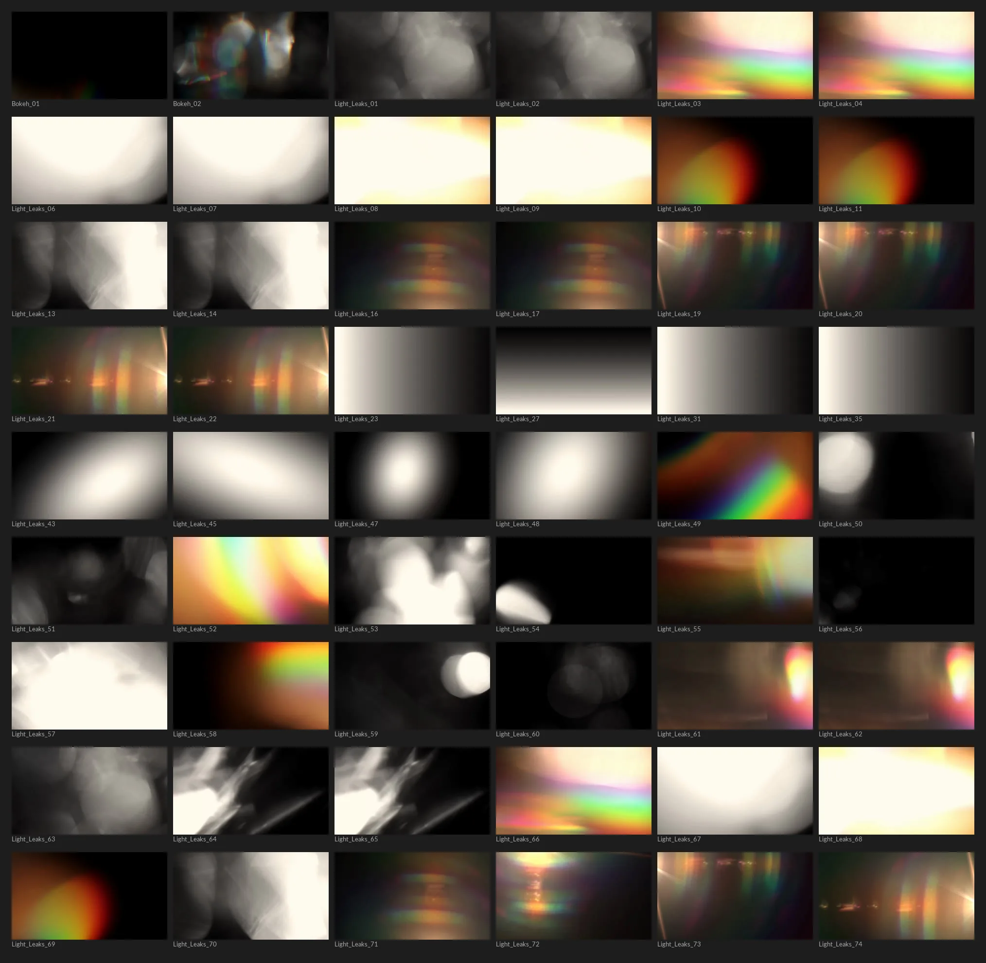 Nineties™ Light Leaks kontaktark