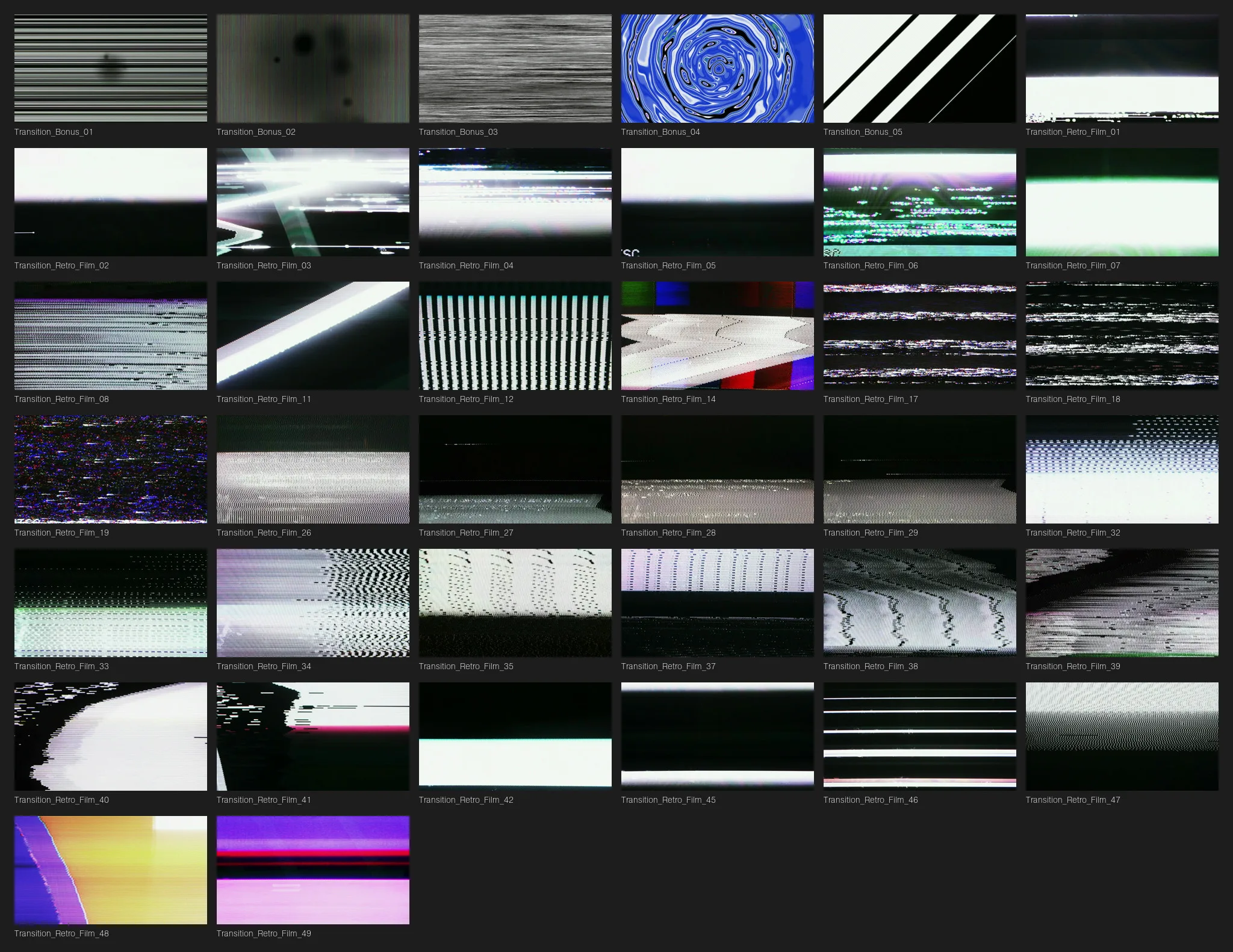 Nineties™ Signal Kit 5 Nineties™ Transitions kontaktark